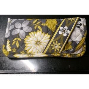Stephanie Dawn Quilted Eyeglass Holder Yellow White Flowers Embroidered